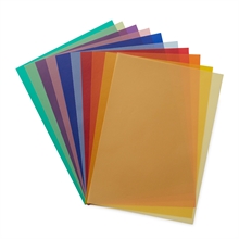 Transparent papir - 11 assorterede farver  50 x 65 cm
